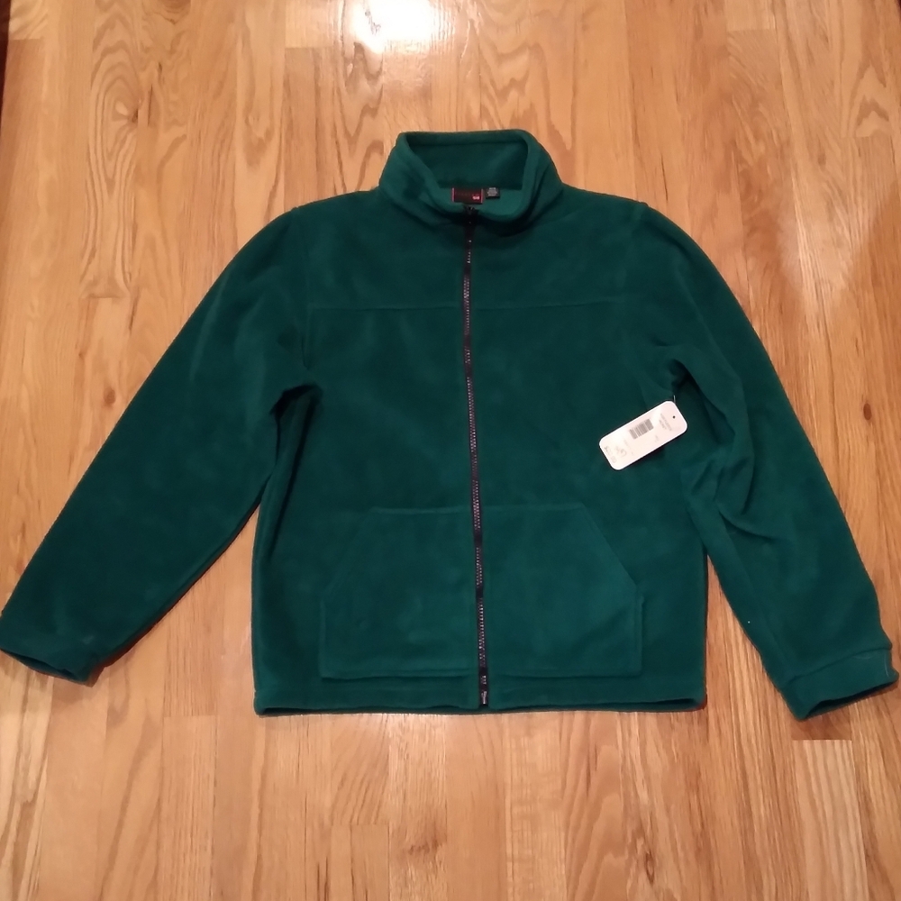 Fission Boy Green Fleece Full-Zip Jacket New With Tags